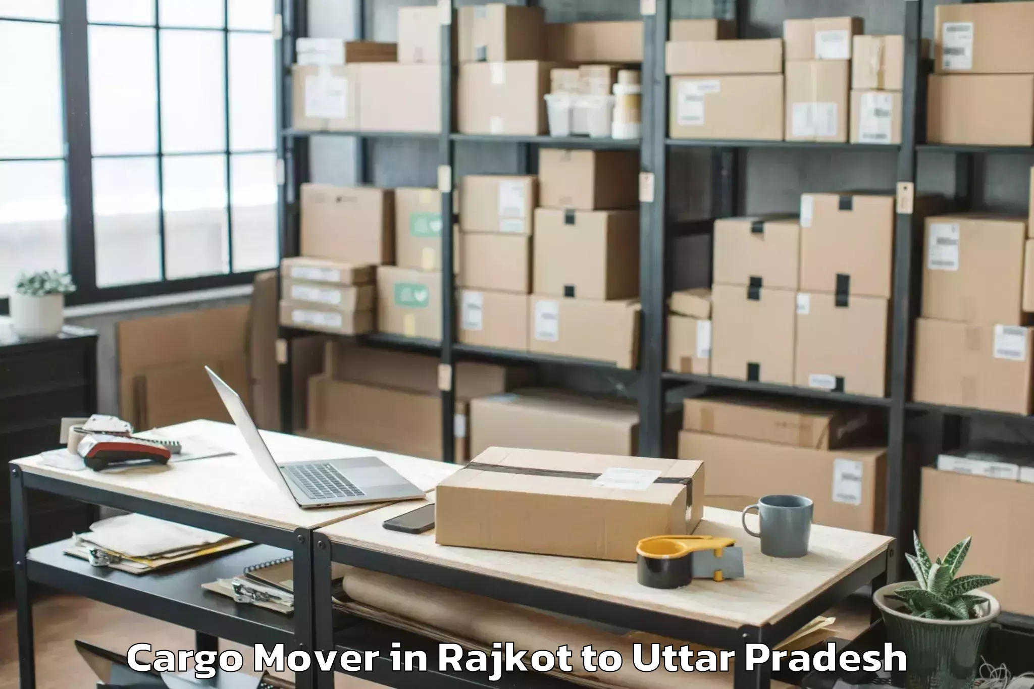 Hassle-Free Rajkot to Bangarmau Cargo Mover